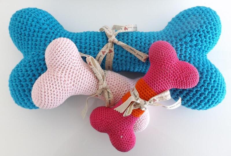 Häkelanleitung Hundespielzeug "Knochen"