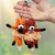 Crochet Little Fox Keychain – Cute Plush Toy & Stress Relief Accessory.