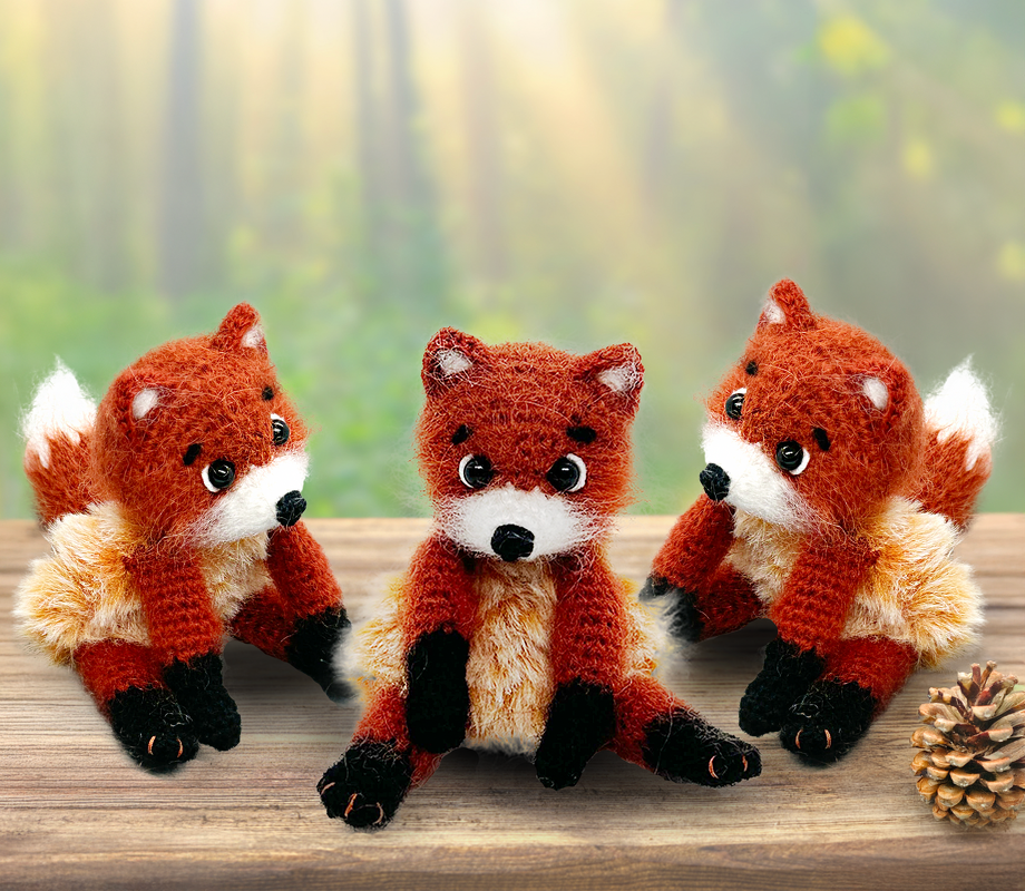 Crochet Little Fox Keychain – Cute Plush Toy & Stress Relief Accessory. - Image 2