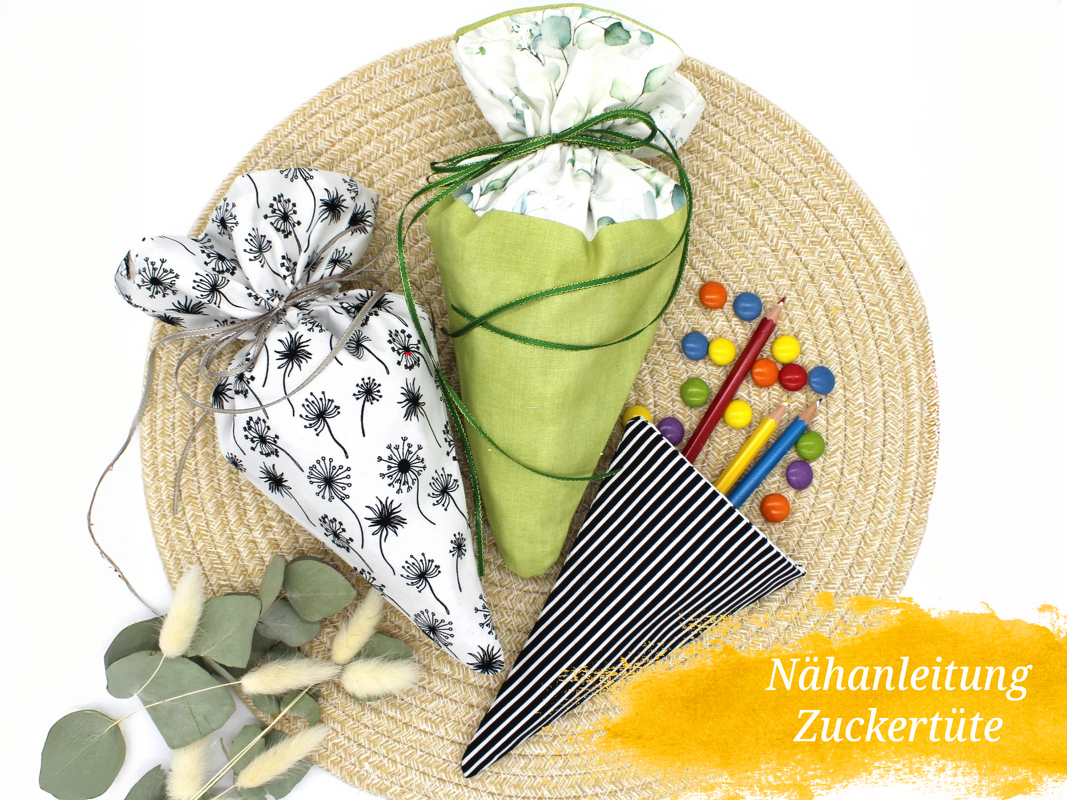 Nähanleitung Zuckertüte Schultüte klein zwei Varianten