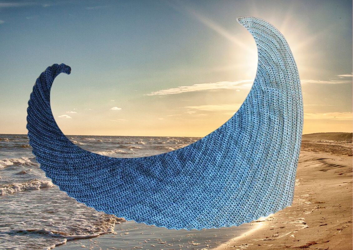 Häkelanleitung Tuch "WELLENBRECHER" - Bild 2