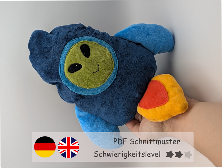 Rakete Wendekuscheltier - Nähanleitung Level 2 -  Handpuppe nähen