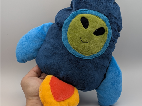 Rocket Reversible Plush Toy Sewing Pattern PDF – DIY Softie - hand puppet