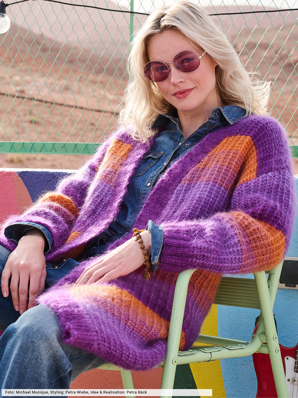 Mantel mit Farbverläufen