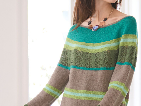 Rundpassen-Pulli top-down