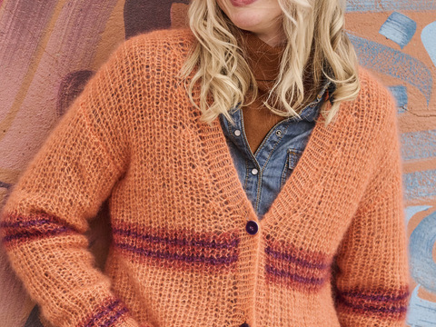 Jacke im Halbpatent-Muster