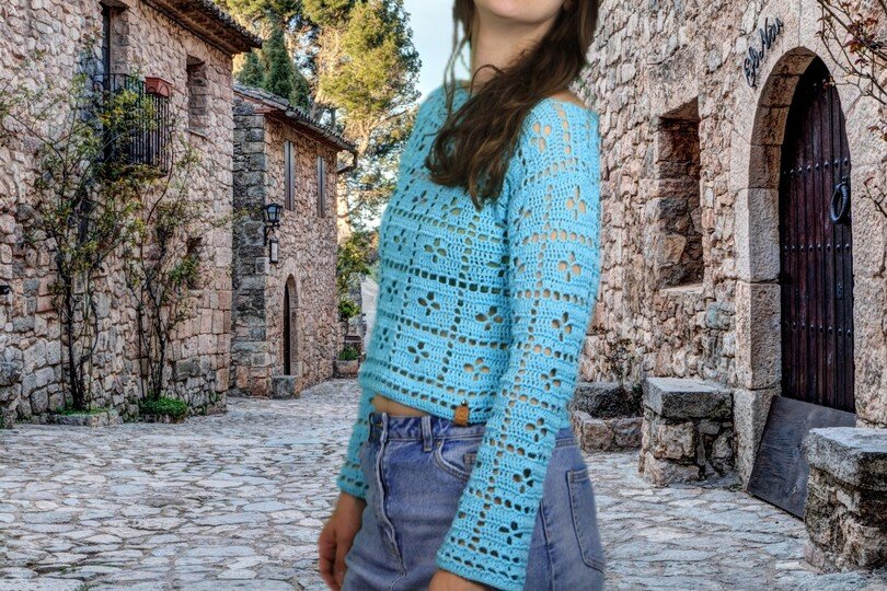 Just me Sweater Pullover Häkelanleitung Digitale PDF