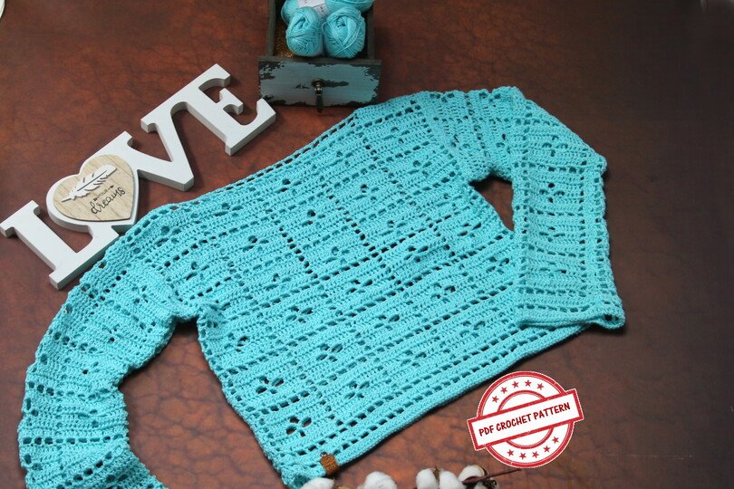 Just me Sweater Pullover Häkelanleitung Digitale PDF