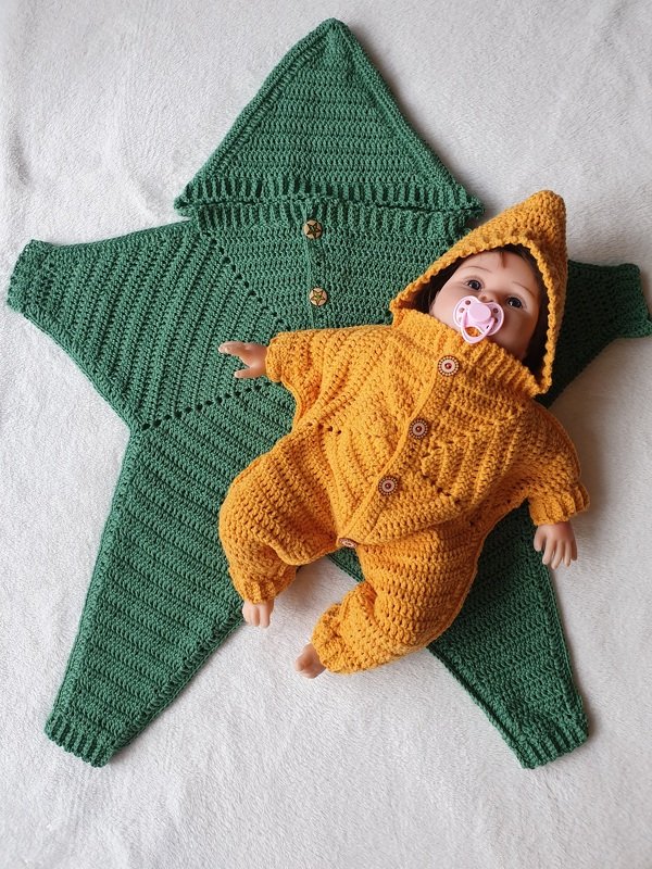 Crochet pattern for star romper suit Starfish (German/English) - Image 5