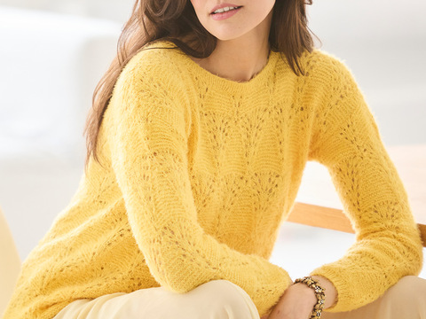 Pulli mit Ajourmuster