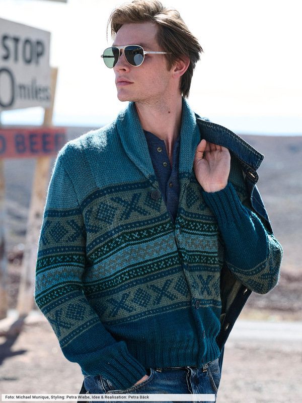 Jacquardmuster-Jacke