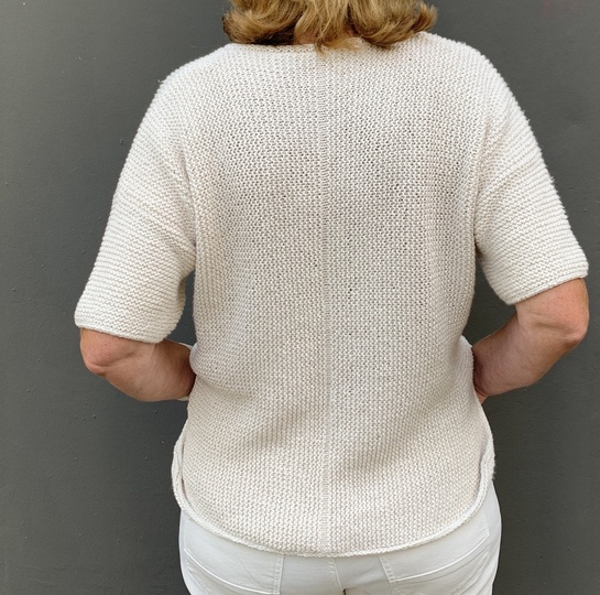 Quer gestrickte Damenjacke mit Rippenmuster – Größe 36 bis 48