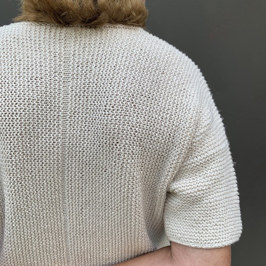 Quer gestrickte Damenjacke mit Rippenmuster – Größe 36 bis 48