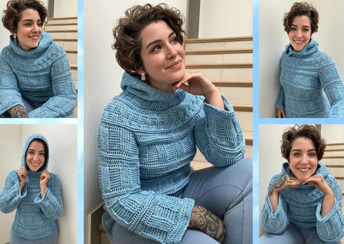 Häkelanleitung Hoodie "NORDLICHT"