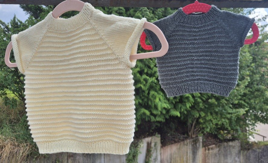 Strickanleitung Ilvy Pullunder für Kinder – Größe 44–116 | Raglan