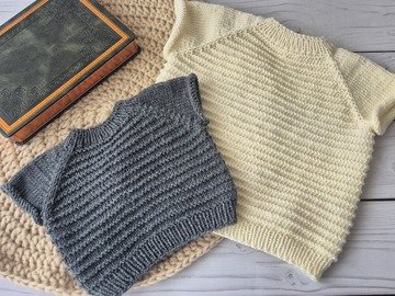 Strickanleitung Ilvy Pullunder für Kinder – Größe 44–116 | Raglan
