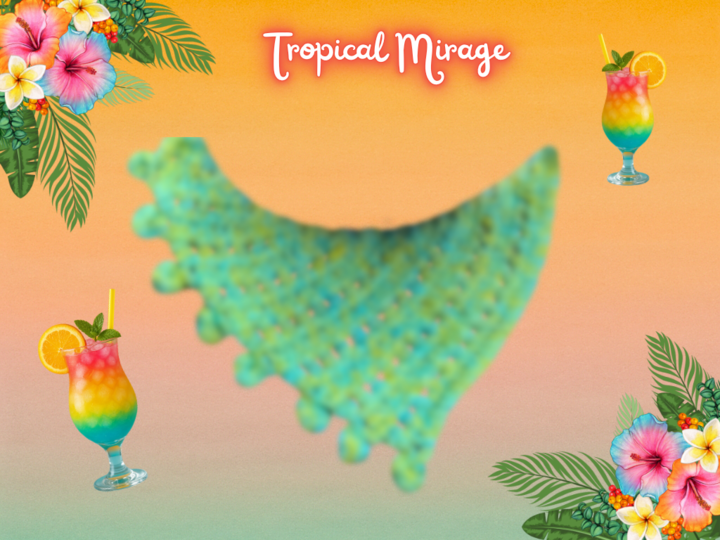 Tropical Mirage-sommerliches asymmetrisches Dreieckstuch