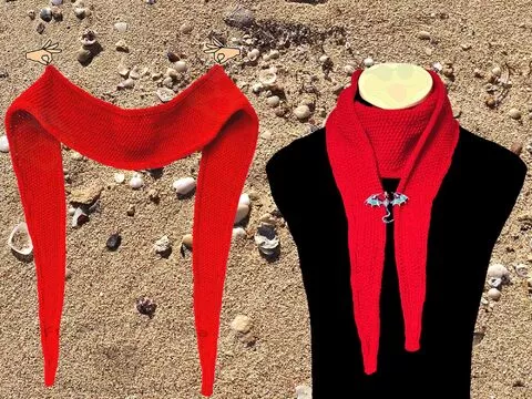 Minituch Minischal fixes flaches Dreieckstuch „Perlotta“ Gratisanleitung