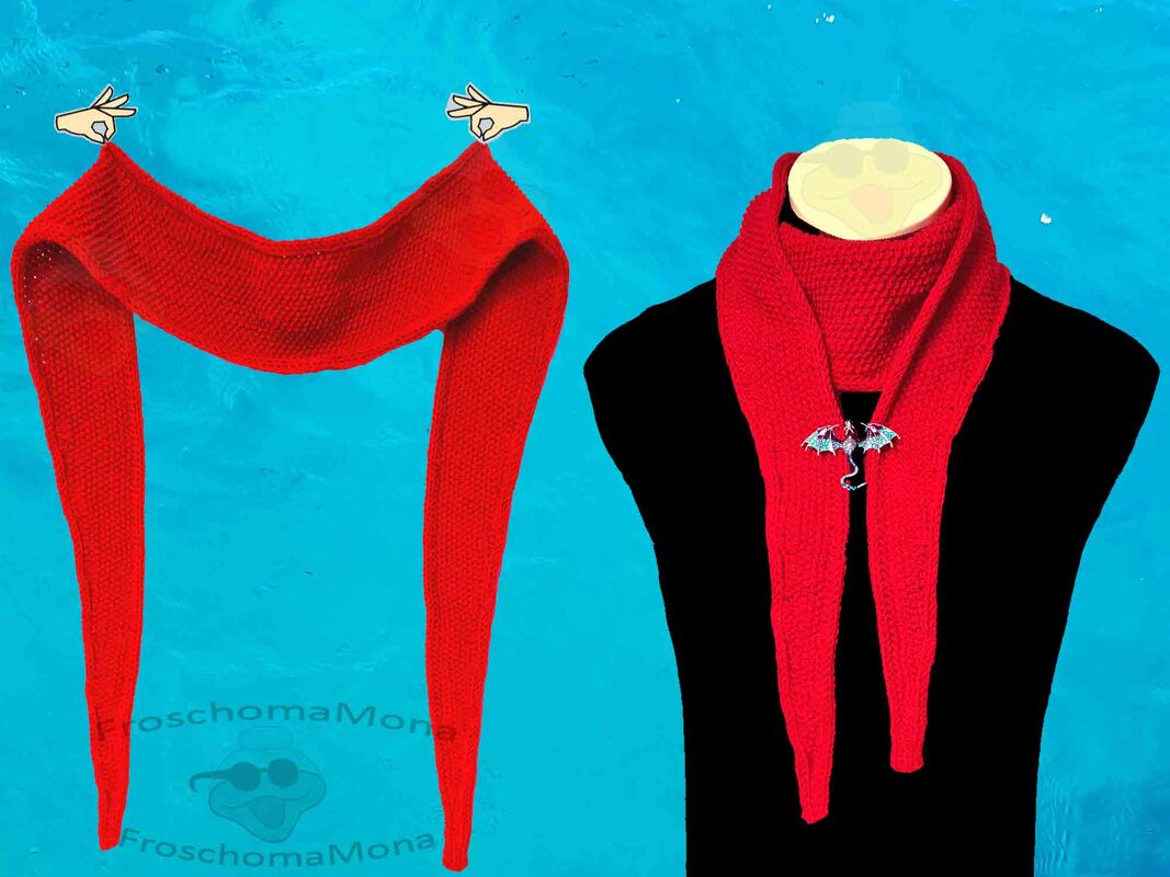 Minituch Minischal fixes flaches Dreieckstuch „Perlotta“ Gratisanleitung - Bild 7