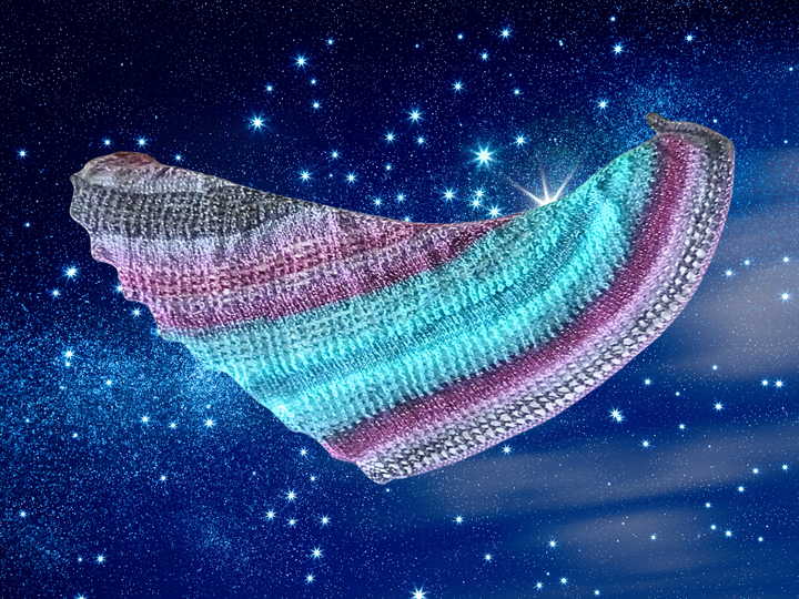 Knitting pattern: Knitted dragon shawl Chiichai