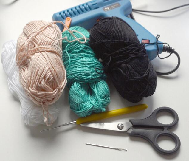 Häkelanleitung für den grünen Pilz