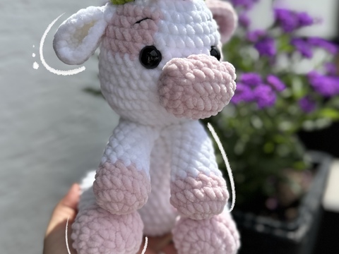 Erdbeerkuh- Kuh Anleitung- Häkeln