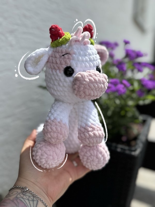 Erdbeerkuh- Kuh Anleitung- Häkeln - Bild 2