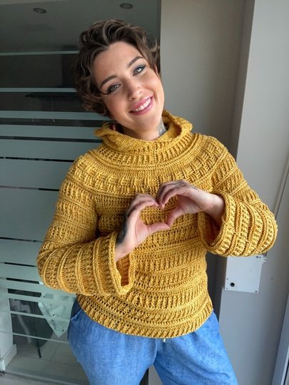 Häkelanleitung Kapuzenpulli "SONNENSCHEIN"