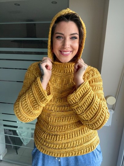 Häkelanleitung Kapuzenpulli "SONNENSCHEIN"