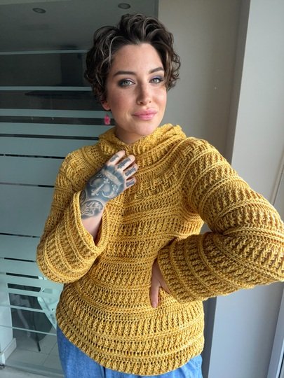 Häkelanleitung Kapuzenpulli "SONNENSCHEIN"