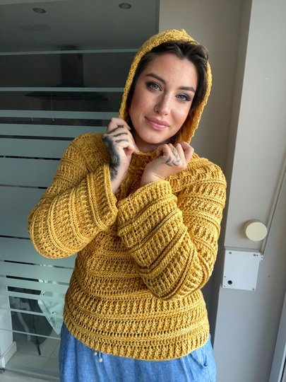 Häkelanleitung Kapuzenpulli "SONNENSCHEIN"