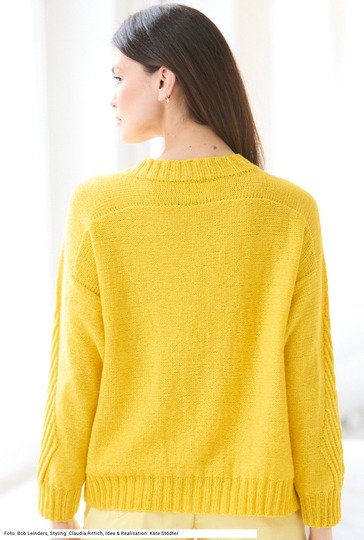 Musterpulli mit Schulterpasse