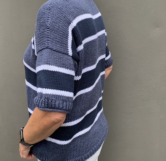 Strickmuster für Kurzarmpullover Malia in den Größen 36 bis 48