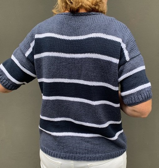 Strickmuster für Kurzarmpullover Malia in den Größen 36 bis 48