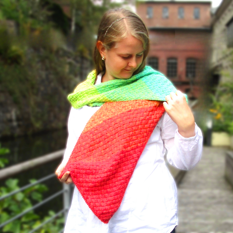 Baskional Scarf, diagonal reversible knitting pattern - Image 5