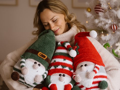 Gnome crochet patterns, set of 3 amigurumi patterns, crochet plushies, DIY