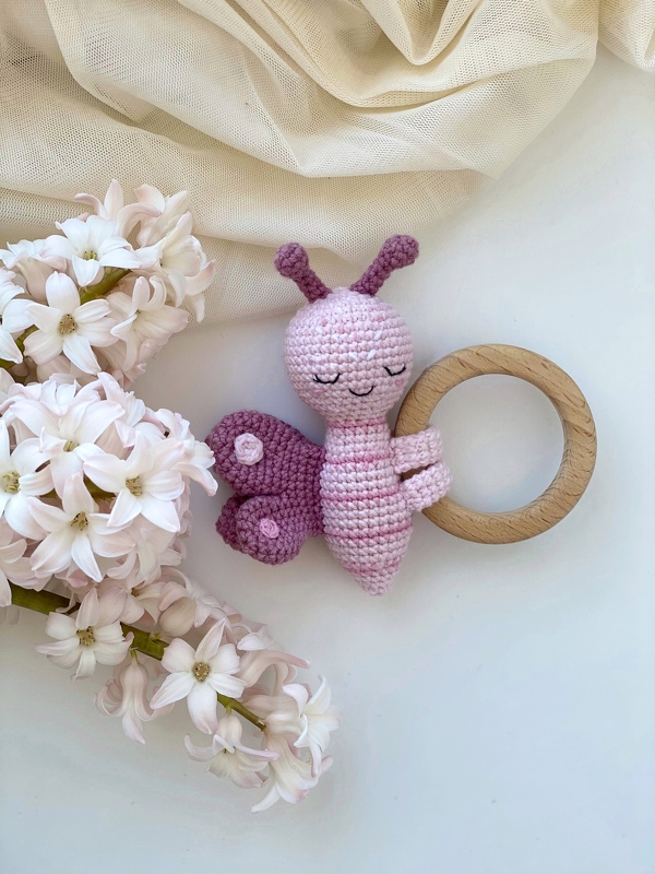 Baby rattle toys Crochet PATTERNS, Set of 4 PATTERNS, Crochet baby rattles - Image 2