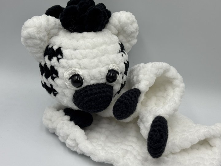 Crochetpattern - Lovey / Comforter Zebra "Zotti"