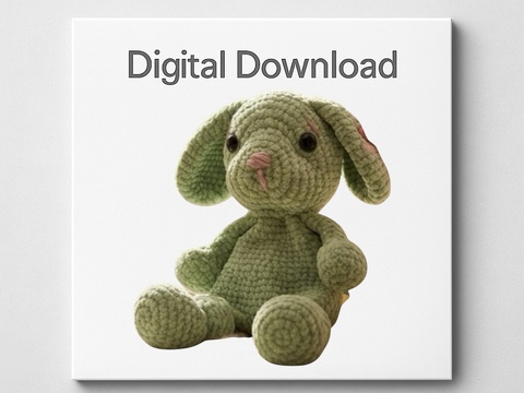 Häkelanleitung PDF Schmusehase | Amigurumi Hase aus Chenillewolle |