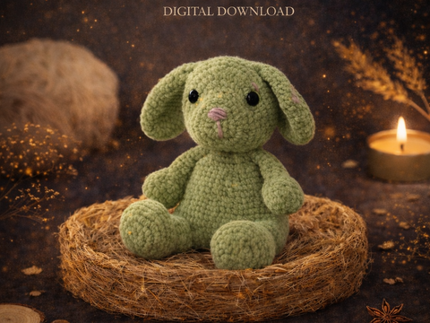 Häkelanleitung PDF Schmusehase | Amigurumi Hase aus Chenillewolle |