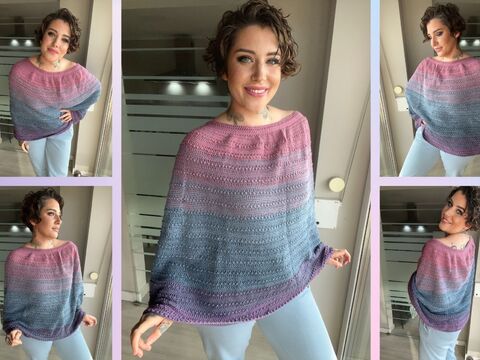 Häkelanleitung Poncho "POPCORN LULLABY"
