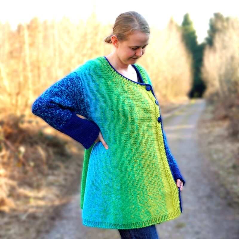 Dilanya, oversized cardigan, sizes 40 - 54, M - XXL, knitting pattern - Image 7