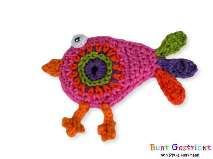 Pullover - RVO Bubbles mit kleinem Vogel - Strickanleitung