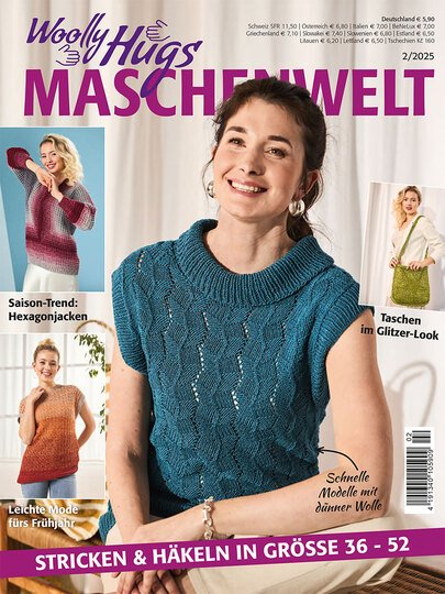 MINI-PONCHO SONNENUNTERGANG, gehäkelt