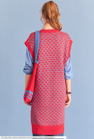 Weste und Häkeltasche