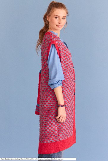 Weste und Häkeltasche