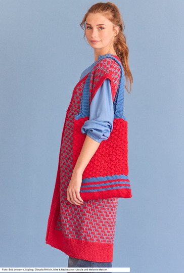 Weste und Häkeltasche