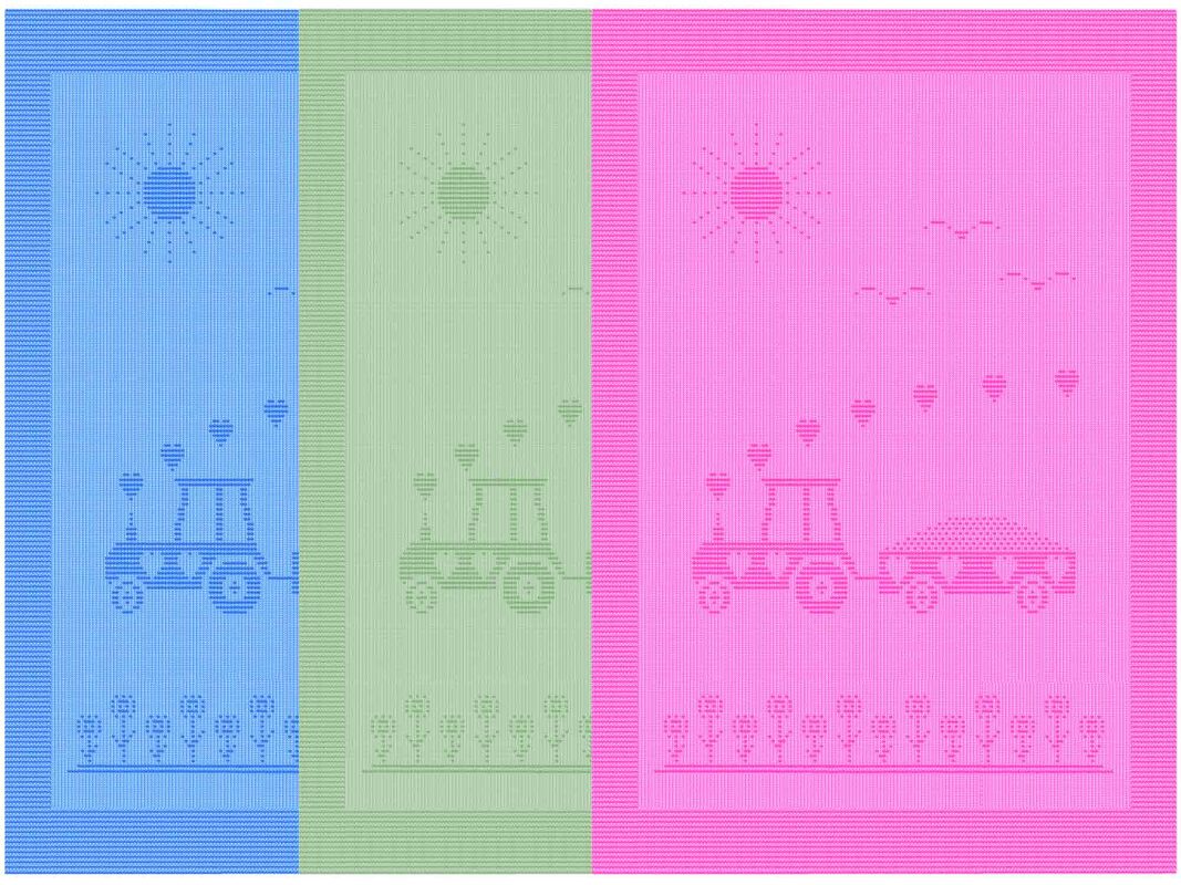 Babydecke Motivdecke „Traktor“ Strickanleitung Kinderdecke Kinderwagendecke