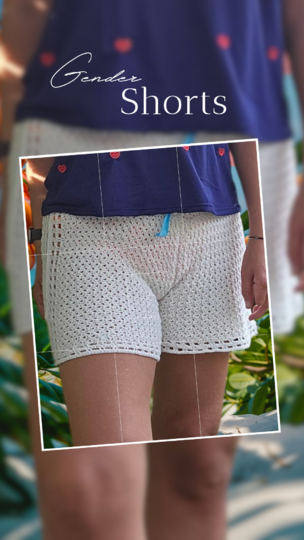 Häkelanleitung Shorts „Genda“ – Unisex Sommermodell