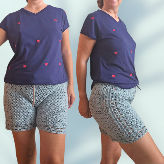 Häkelanleitung Shorts „Genda“ – Unisex Sommermodell